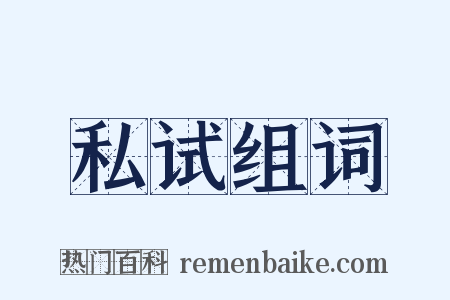 私试组词是什么意思的图片